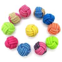 Eco-Friendly Stocked Bulk Cheap Hand-Woven ball  Dog Cotton Rope Pet Toy