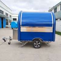 Best selling blue double axles traction mobile caravan/ Chinese manufacturers hot dog bakery equipment customized van truck