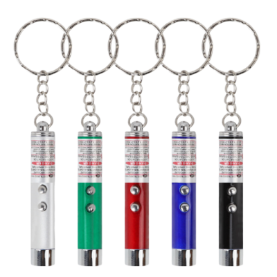 2 in 1 Mini Laser Light Toy for Cats With Keychain funny cat stick