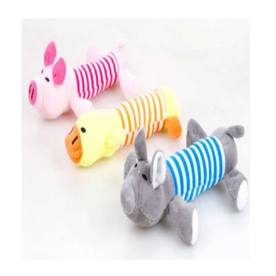 Dog Molar Stripe Elephant Sound  Bite Resistant Pet Plush Toy