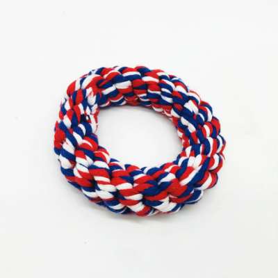 High Quality Hot Sale Colorful Cotton Rope Corn Ring Chew Pet Toy