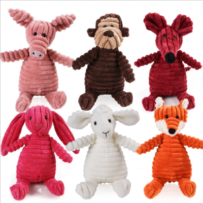 A variety of pet dog toys French molars vent training corduroy monkey pig sound plush toys