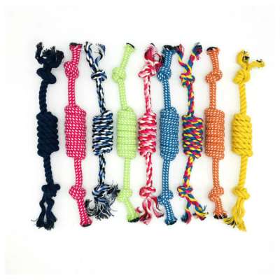 2019 high quality hot sale cotton rope chew colorful candy molar teething pet dog toys