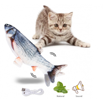 Wholesale Mint Electric Fish Toy USB Charging Simulation Fish Toys for Dog Cat playing